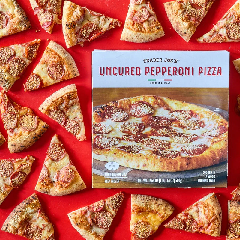 Uncured Pepperoni Pizza Wood Fired Frozen Cheese Pizza 17.63 Oz