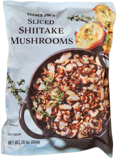 Sliced Shiitake Mushrooms Frozen Ready to Cook Umami Rich 10 Oz