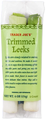 Fresh Trimmed Leeks Mild Onion Flavor for Cooking, Soups, and Sautéing - 6 Oz