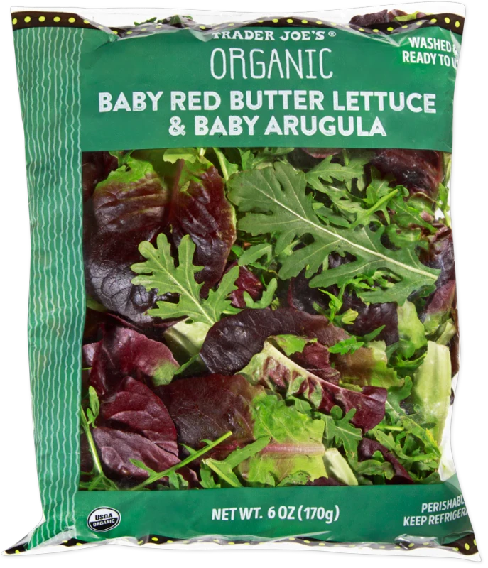Organic Baby Red Butter Lettuce & Baby Arugula Fresh Salad Mix - 6 Oz