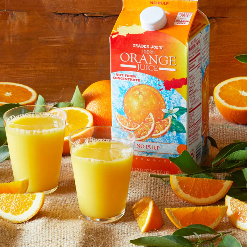 100% Orange Juice No Pulp – Smooth Citrus Drink 52 Fl Oz
