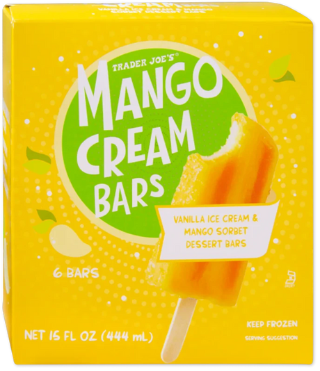 Mango Cream Bars Vanilla Ice Cream Mango Frozen Dessert 15 Fl Oz