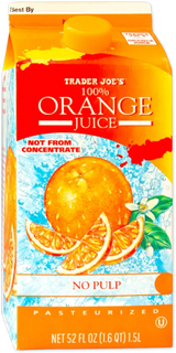 100% Orange Juice No Pulp – Smooth Citrus Drink 52 Fl Oz