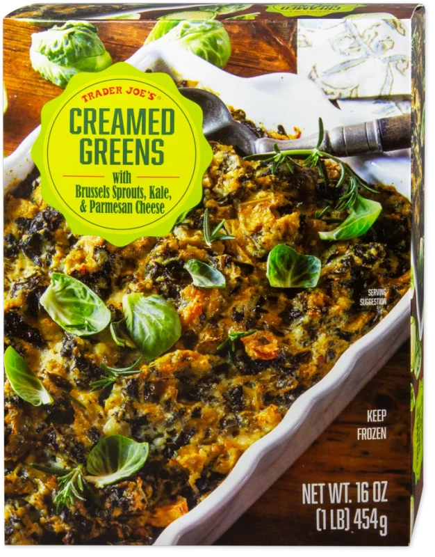 Creamed Greens Brussels Sprouts & Kale Frozen Side Dish 16 Oz