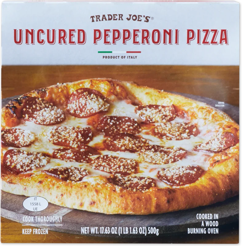Uncured Pepperoni Pizza Wood Fired Frozen Cheese Pizza 17.63 Oz