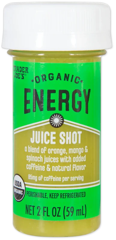Organic Energy Juice Shot – Natural Caffeine Fruit & Greens Shot 2 Fl Oz