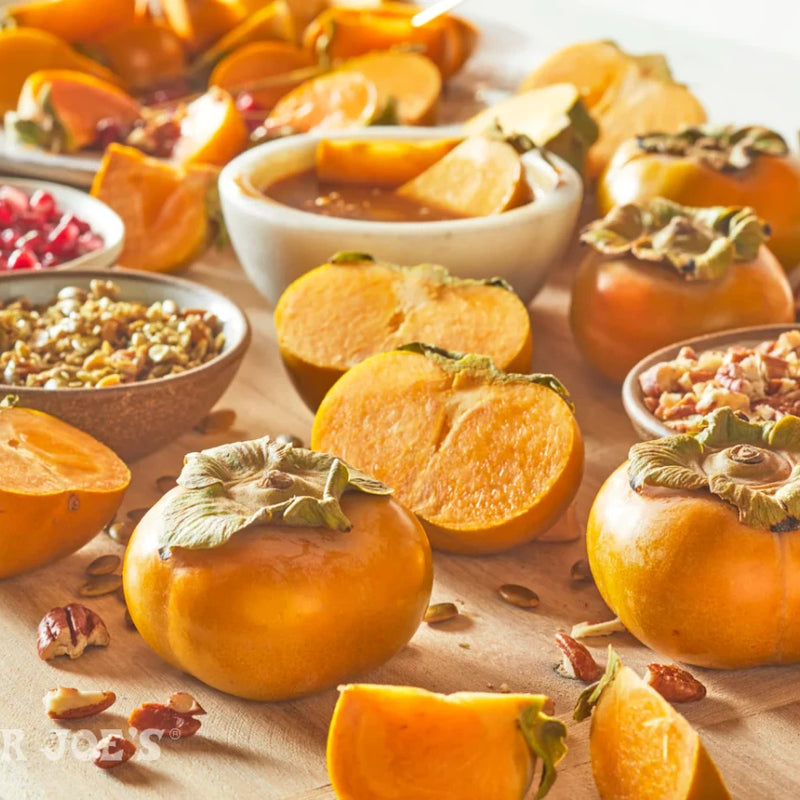 Fresh Fuyu Persimmons Sweet Non Astringent Fruit for Snacking Salads and Recipes