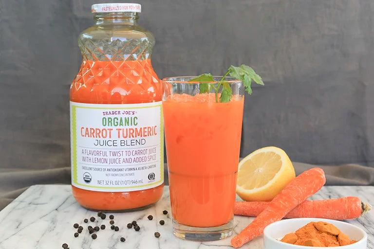 Organic Carrot Turmeric Juice Blend – Nutritious Vegetable Drink 32 Fl Oz