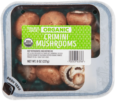 Organic Crimini Mushrooms Fresh Brown Baby Bella Mushrooms - 8 Oz