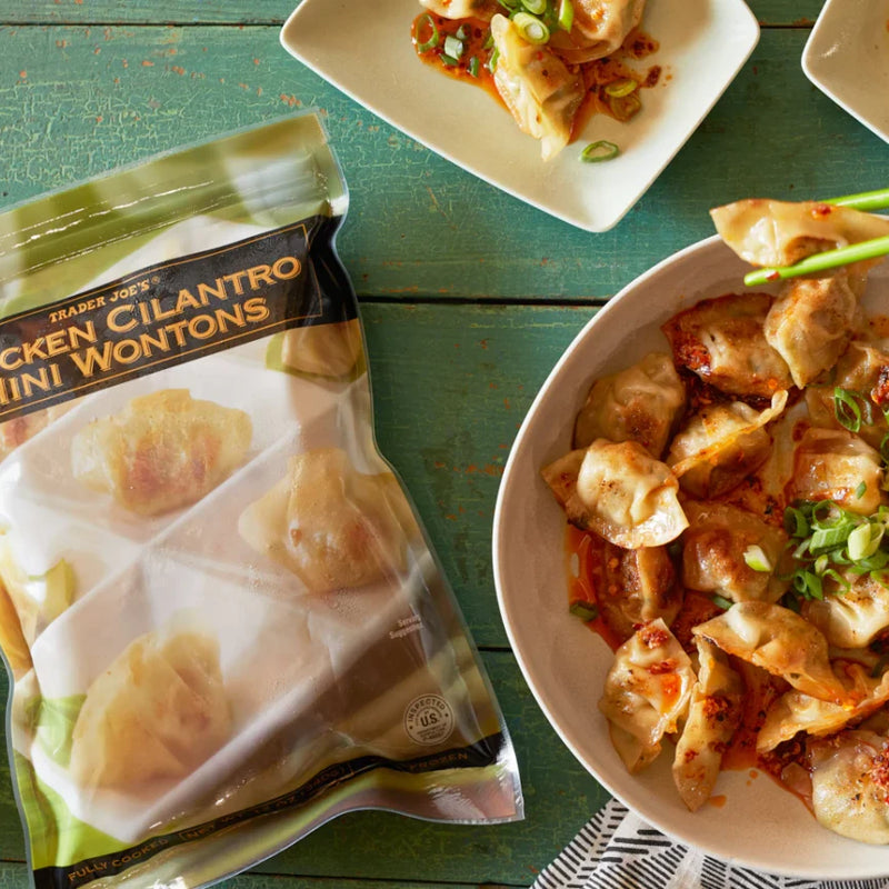 Chicken Cilantro Mini Wontons Frozen Savory Dumpling Snack 12 Oz