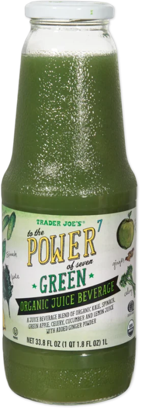 To the Power of 7 Green Organic Juice Beverage – Super Green Detox Drink 33.8 Fl Oz
