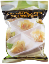 Chicken Cilantro Mini Wontons Frozen Savory Dumpling Snack 12 Oz