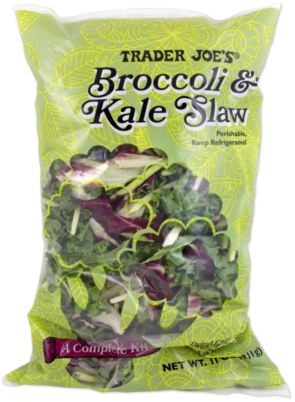 Broccoli & Kale Slaw Complete Kit Fresh Shredded Salad with Nuts Fruit and Dressing - 11 Oz