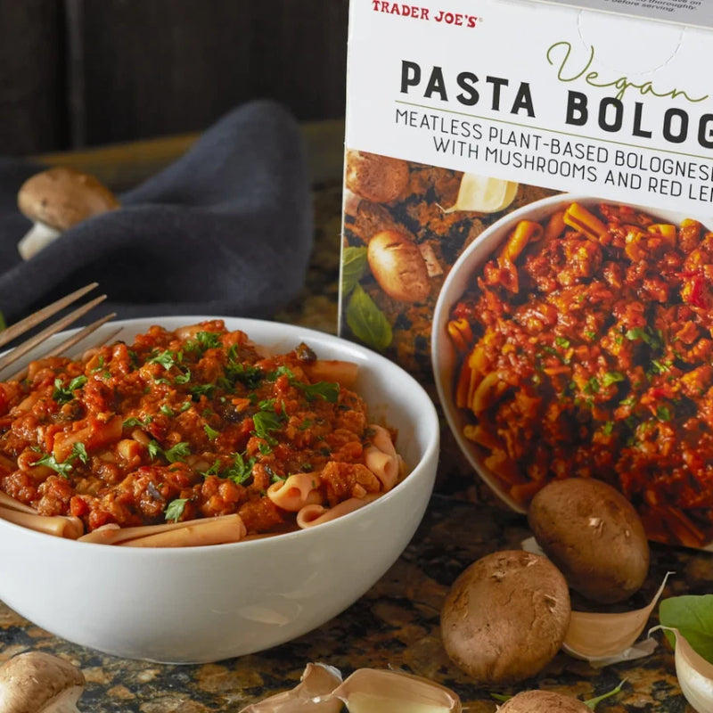 Vegan Pasta Bolognese Bowl High Protein Plant Based Meal 12 Oz