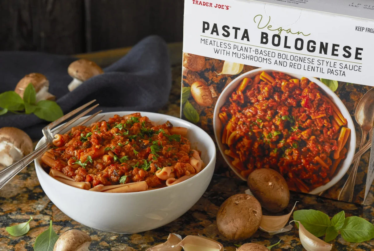 Vegan Pasta Bolognese Bowl High Protein Plant Based Meal 12 Oz