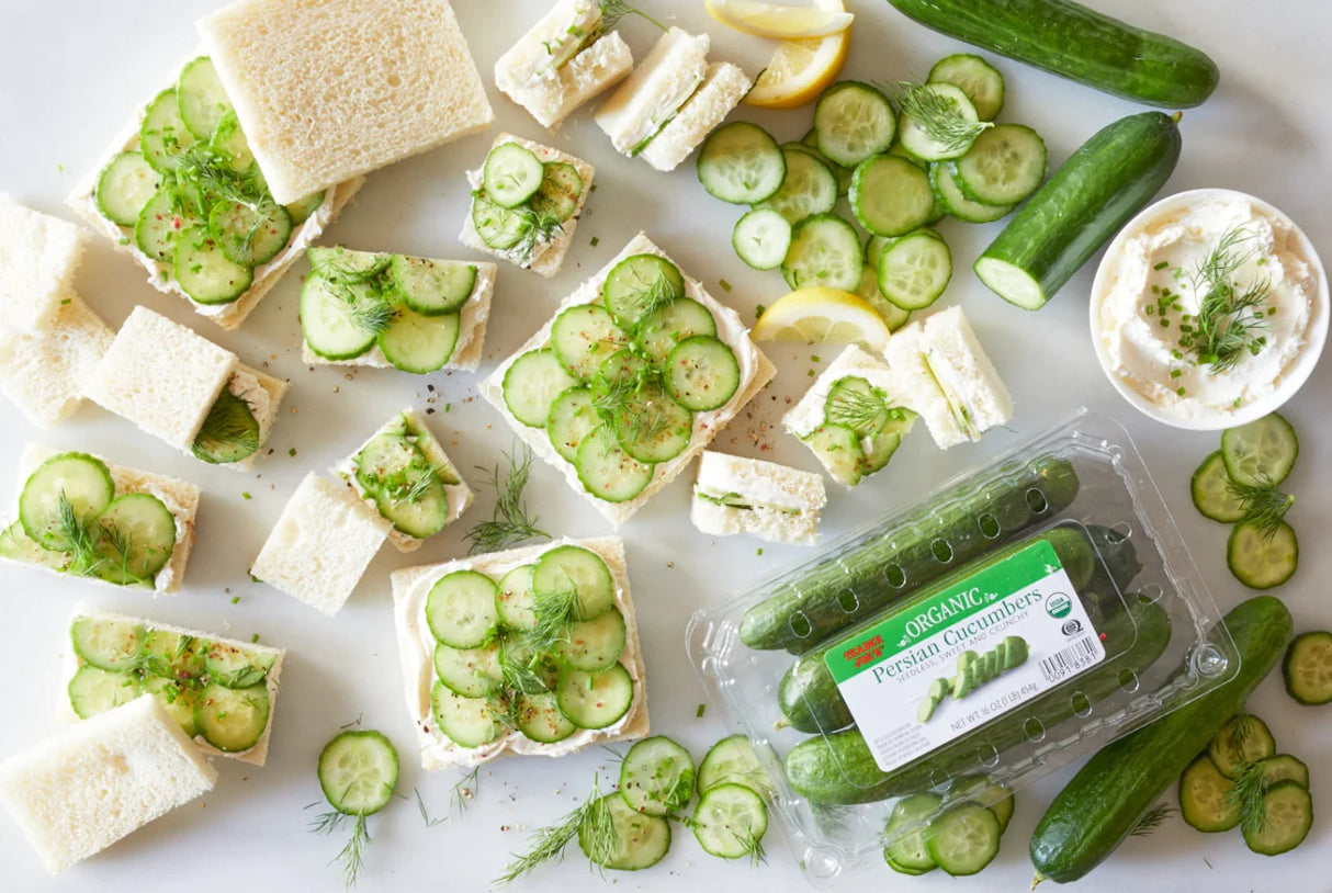 Organic Persian Cucumbers 4-6 Inch Sweet Seedless Burpless Fresh Produce - 16 Oz