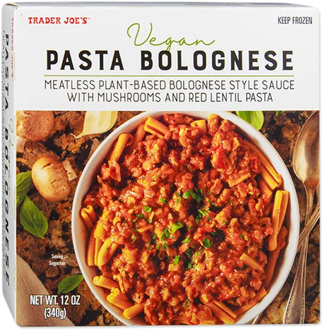 Vegan Pasta Bolognese Bowl High Protein Plant Based Meal 12 Oz