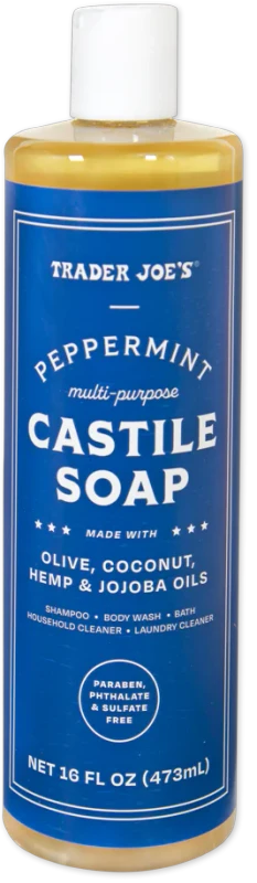 Peppermint Multi-Purpose Organic Castile Soap Natural Cleanser 16oz