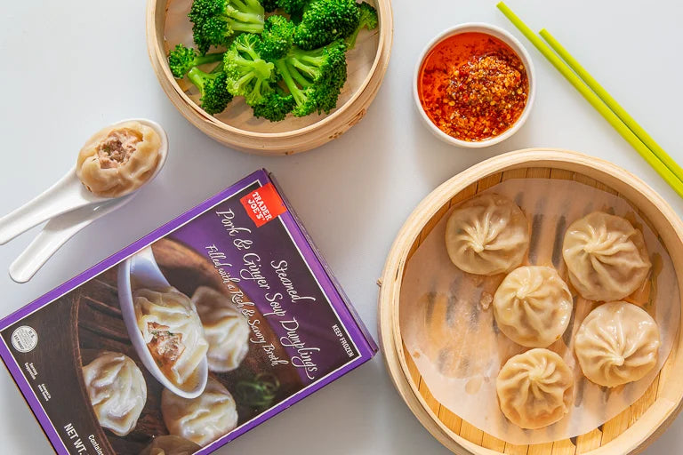 Pork Ginger Soup Dumplings Steamed Xiao Long Bao Meal 6 Oz