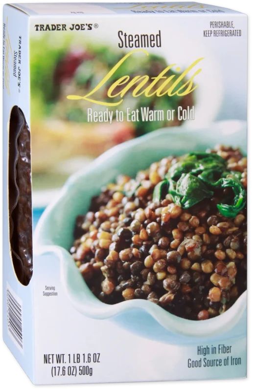 Steamed Lentils Ready-to-Eat Small Seasoned Lentils for Salads Soups and Recipes - 17.63 Oz