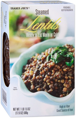 Steamed Lentils Ready-to-Eat Small Seasoned Lentils for Salads Soups and Recipes - 17.63 Oz