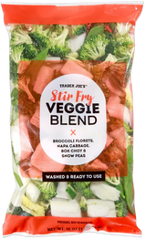 Stir Fry Veggie Blend Pre-Washed Fresh Broccoli Bok Choy Napa Cabbage Snow Peas - 16 Oz