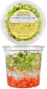 Mirepoix Vegetable Blend Pre-Chopped Carrots Onions Celery for Quick Cooking - 14.5 Oz