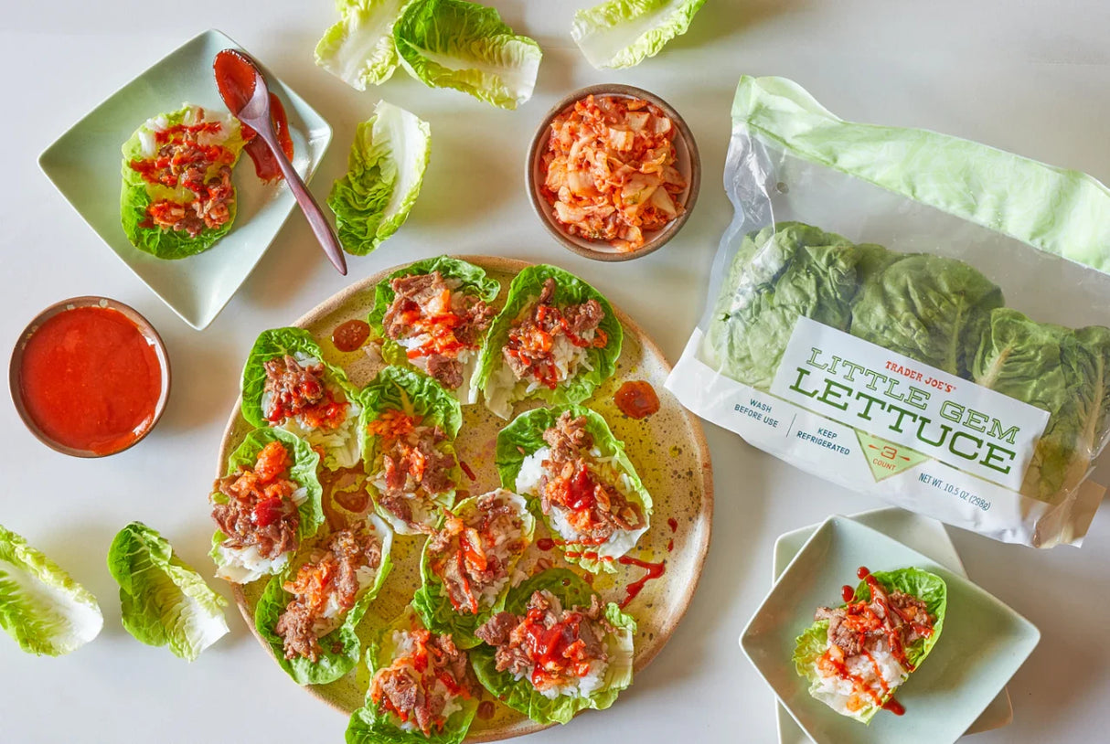 Little Gem Lettuce Crisp Tender Sweet Leaves for Salads Wraps and Grilling - 1 Each