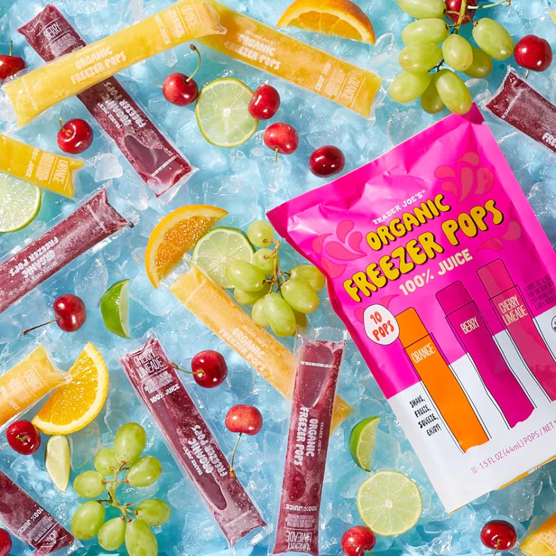 Organic Freezer Pops 100% Juice Ice Pops Mixed Fruit Flavors 15 Fl Oz