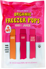 Organic Freezer Pops 100% Juice Ice Pops Mixed Fruit Flavors 15 Fl Oz