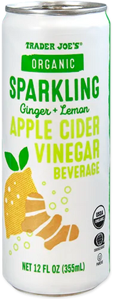 Sparkling Ginger Lemon Apple Cider Vinegar Drink 12 Fl Oz