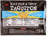 Black Bean & Cheese Taquitos Crispy Frozen Mexican Snack 16 Oz