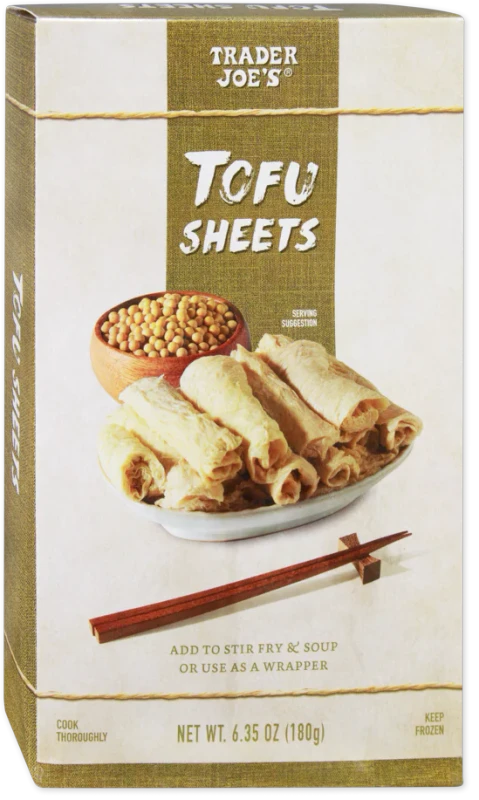 Tofu Sheets Yuba Vegan Soy Protein Wrapper Frozen Food 6.35 Oz