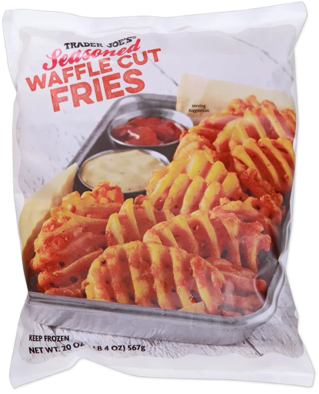 Seasoned Waffle Cut Fries Crispy Vegan Frozen Potato Fries 20 Oz