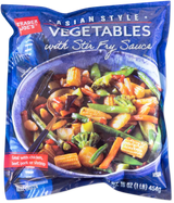 Asian Style Vegetables Stir Fry Mix with Soy Sauce Frozen 16 Oz
