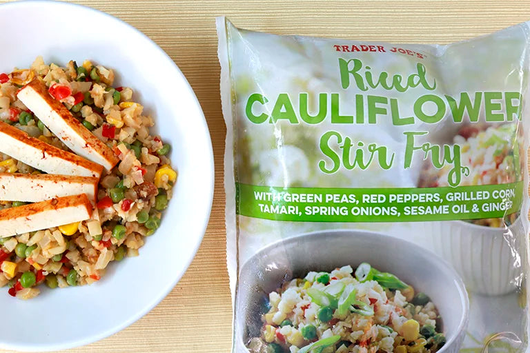 Riced Cauliflower Stir Fry Healthy Vegetable Frozen Meal 16 Oz