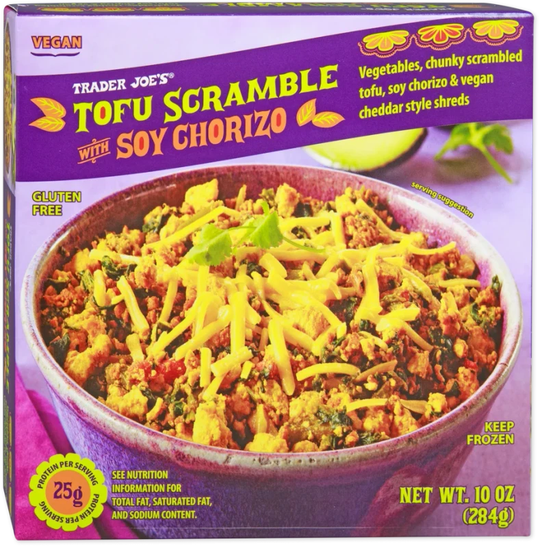 Tofu Scramble with Soy Chorizo Vegan High Protein Breakfast Bowl 10 Oz