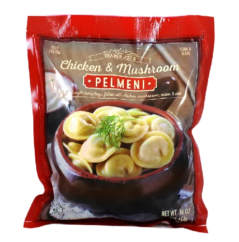 Chicken & Mushroom Pelmeni Dumplings Frozen Savory Meal 16 Oz