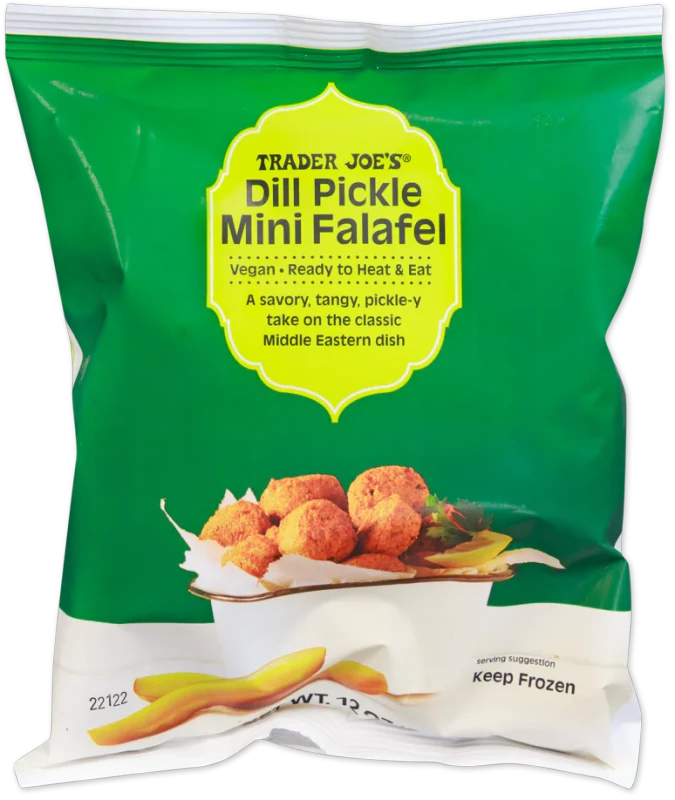 Dill Pickle Mini Falafel Vegan Chickpea Snack Frozen 12 Oz