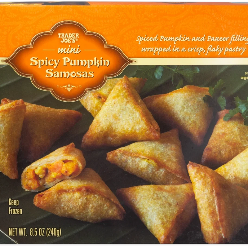 Mini Spicy Pumpkin Samosas Crispy Indian Style Frozen Snack 8.5 Oz