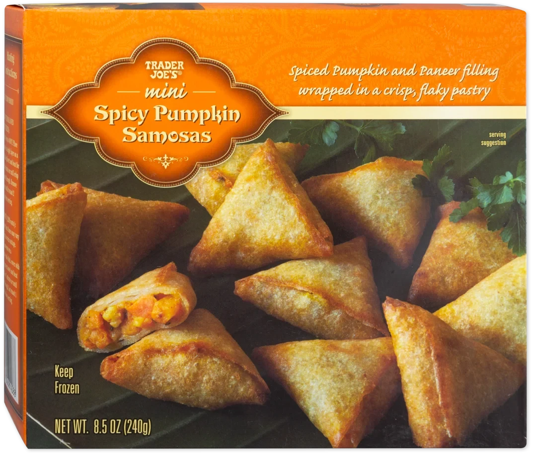 Mini Spicy Pumpkin Samosas Crispy Indian Style Frozen Snack 8.5 Oz