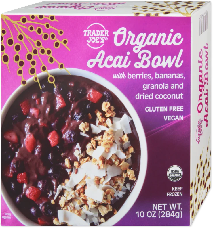 Organic Acai Bowl Frozen Fruit Granola Healthy Breakfast 10 Oz