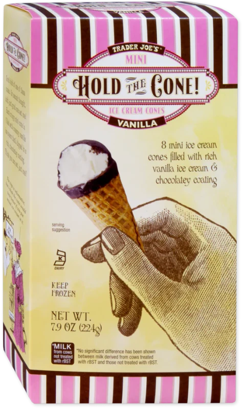 Mini Vanilla Ice Cream Cones Chocolate Coated Crunchy Dessert 7.9 Oz