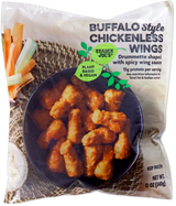 Buffalo Style Chickenless Wings Vegan Spicy Frozen Snack 12 Oz