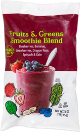 Fruits & Greens Smoothie Blend Frozen Mixed Fruit & Vegetable Mix 16 Oz