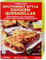 Southwest Chicken Quesadillas Frozen Cheesy High Protein Meal 12 Oz