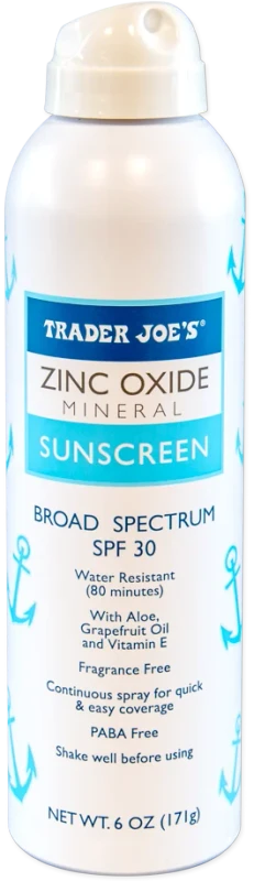 Zinc Oxide Mineral Sunscreen Spray SPF 30 Broad Spectrum Hydrating Sun Protection
