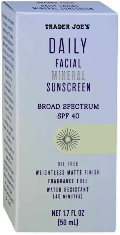 Daily Facial Mineral Sunscreen SPF 40 Lightweight Invisible Zinc Protection