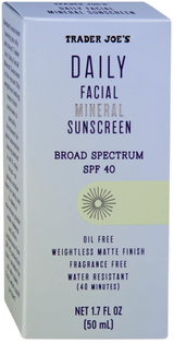 Daily Facial Mineral Sunscreen SPF 40 Lightweight Invisible Zinc Protection