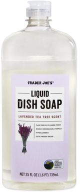 Lavender & Tea Tree Liquid Dish Soap – USDA Certified Biobased Formula (25 fl oz)